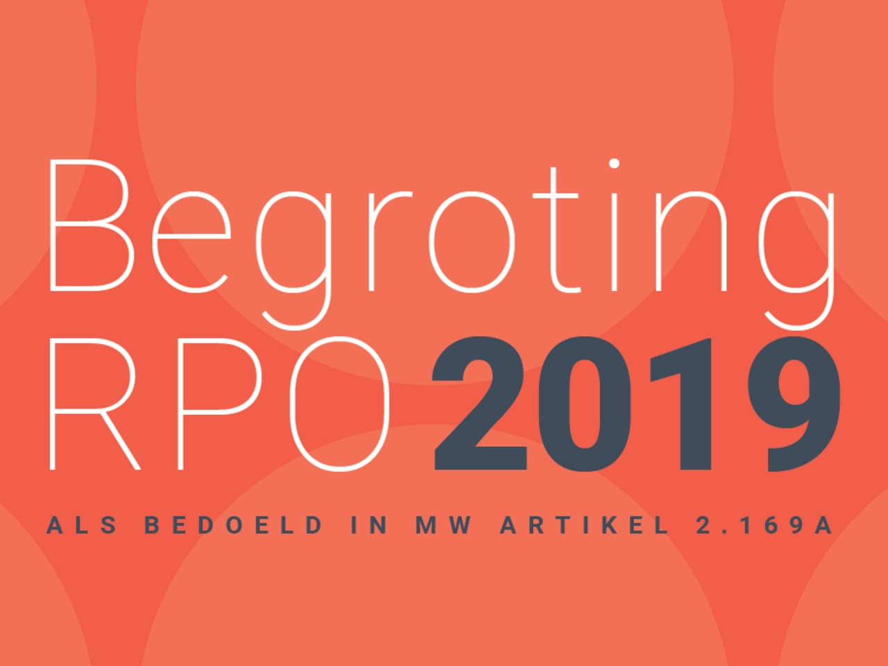 Begroting RPO 2019