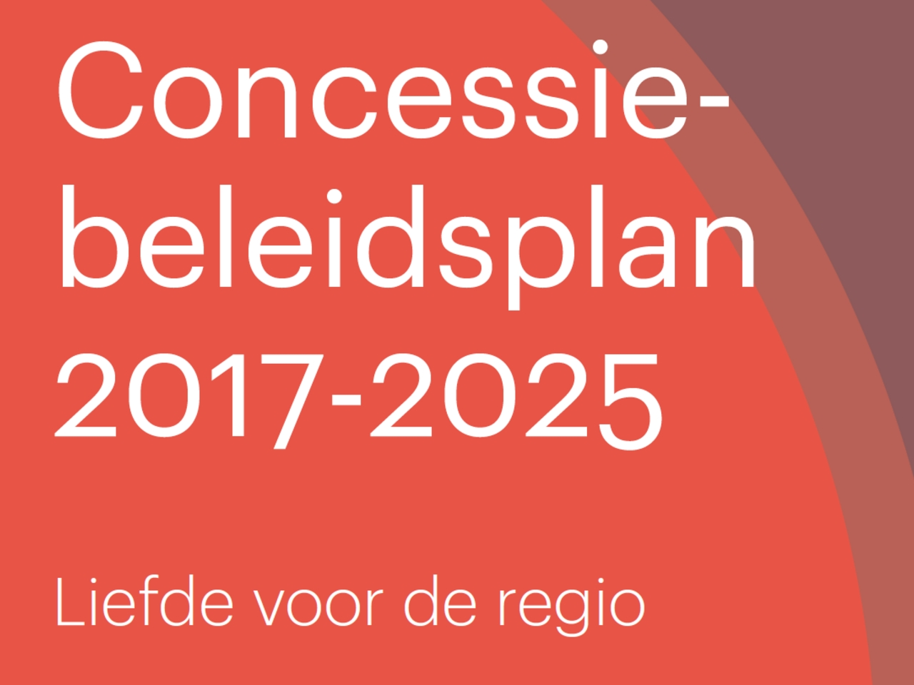 Concessiebeleidsplan 2017-2025